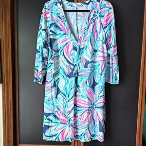 Lilly Pulitzer Rosalia dress in High Tide Navy Dancing Lady